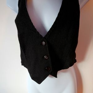 Crop tie back vest